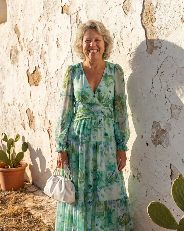 Women’s Floral Smocked Waist Maxi Dress
