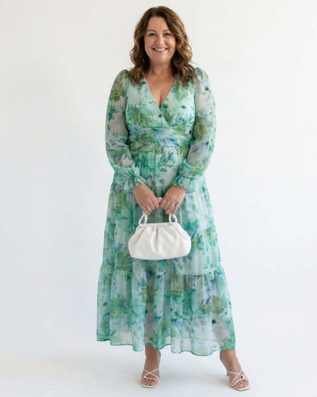 Women’s Floral Smocked Waist Maxi Dress