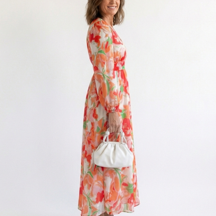 Women’s Floral Smocked Waist Maxi Dress