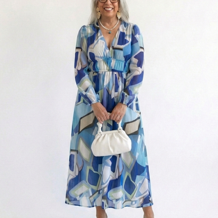 Women’s Floral Smocked Waist Maxi Dress