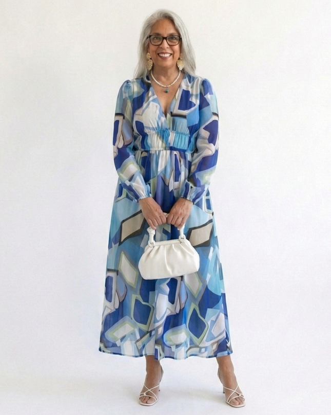 Women’s Floral Smocked Waist Maxi Dress