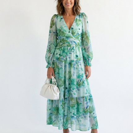 Women’s Floral Smocked Waist Maxi Dress