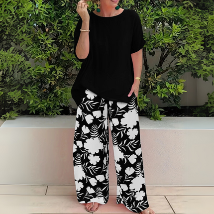 Women’s Floral Wide Leg Trouser Set