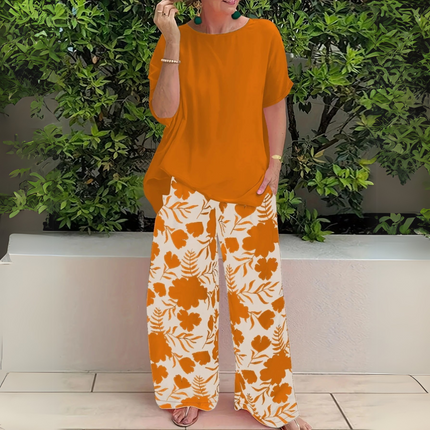 Women’s Floral Wide Leg Trouser Set
