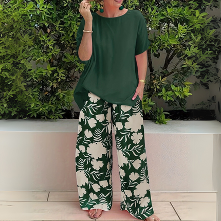 Women’s Floral Wide Leg Trouser Set