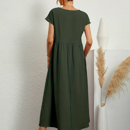 Women’s Gathered Waist Midi Dress