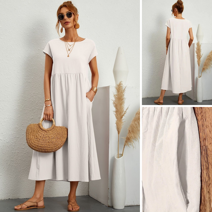 Women’s Gathered Waist Midi Dress