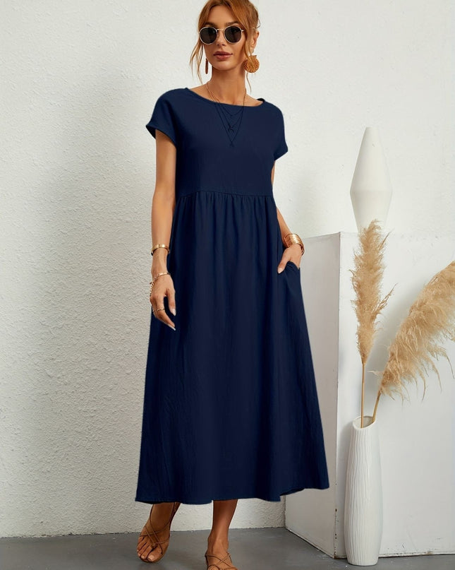 Women’s Gathered Waist Midi Dress