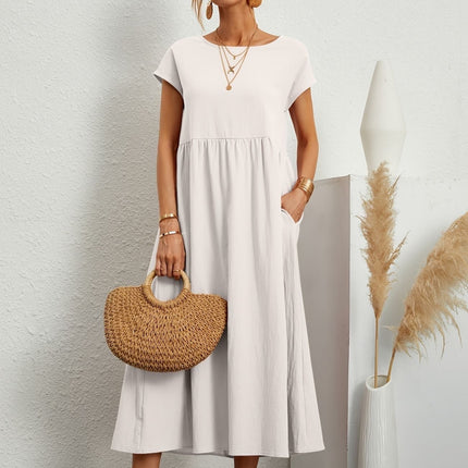 Women’s Gathered Waist Midi Dress