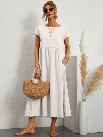 Women’s Gathered Waist Midi Dress