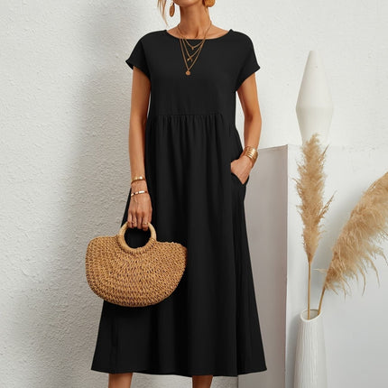 Women’s Gathered Waist Midi Dress