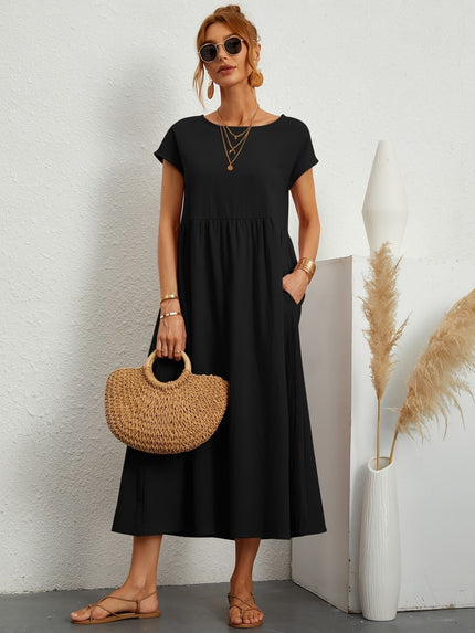 Women’s Gathered Waist Midi Dress
