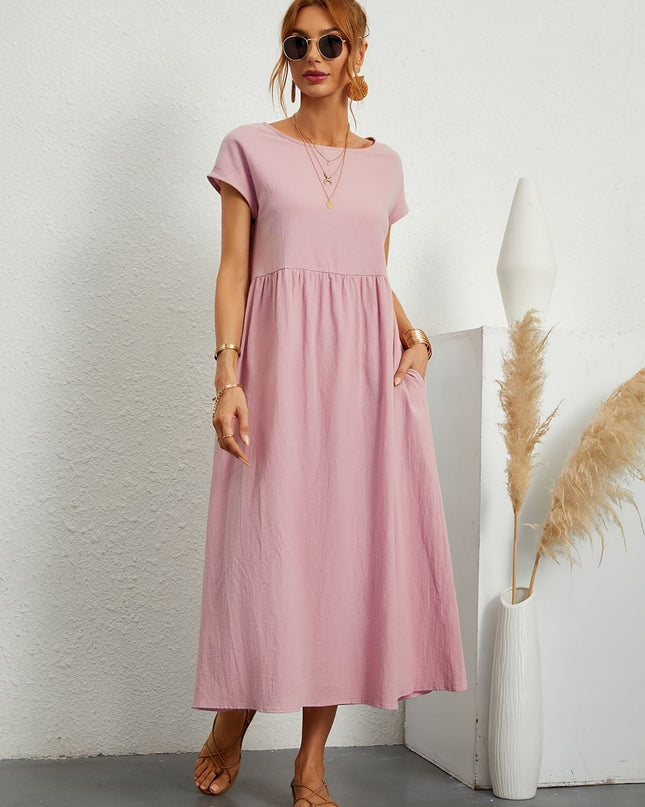 Women’s Gathered Waist Midi Dress