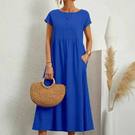 Women’s Gathered Waist Midi Dress