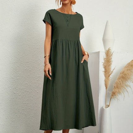 Women’s Gathered Waist Midi Dress