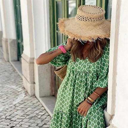 Women’s Geometric Print Maxi Dress