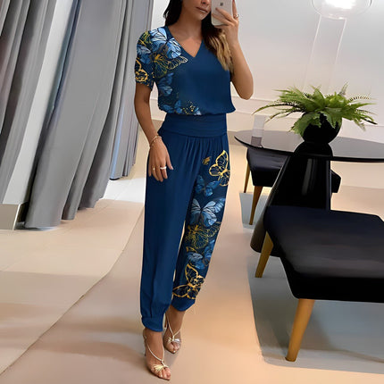 Women’s Geometric Wide Leg Trouser Set