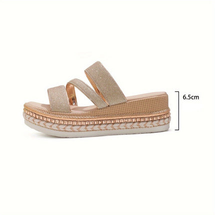 Women’s Glitter Strap Platform Sandals