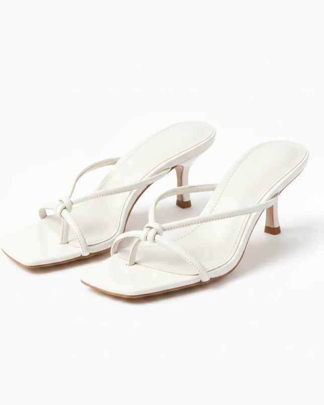 Women’s Knot Strap Mule Heels