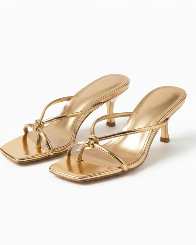 Women’s Knot Strap Mule Heels