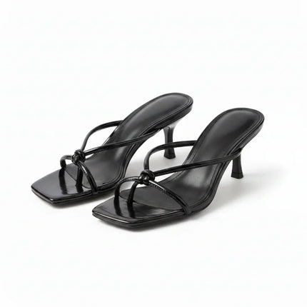 Women’s Knot Strap Mule Heels