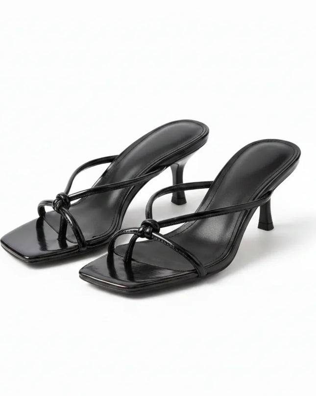 Women’s Knot Strap Mule Heels