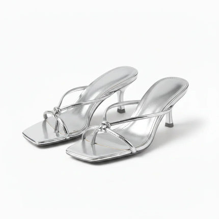 Women’s Knot Strap Mule Heels