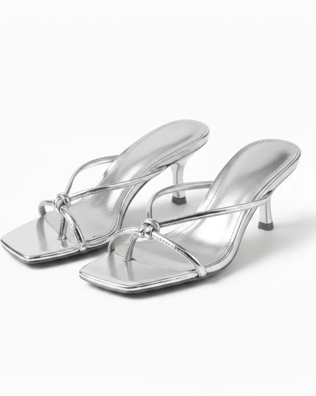 Women’s Knot Strap Mule Heels