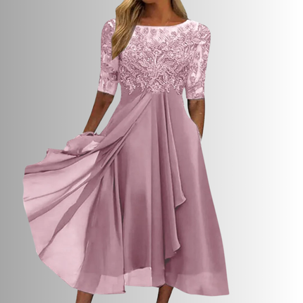 Women’s Lace Bodice Midi Dress