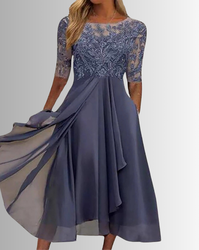 Women’s Lace Bodice Midi Dress