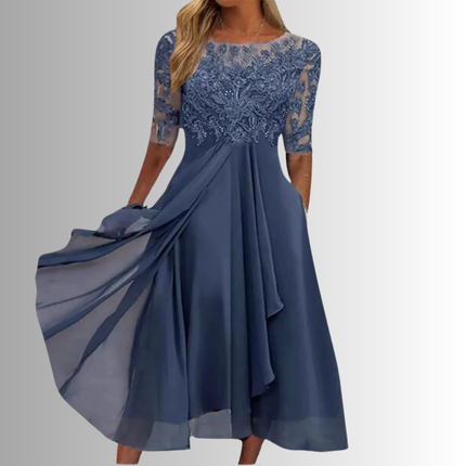 Women’s Lace Bodice Midi Dress