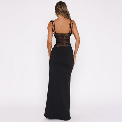 Women’s Lace Panel Maxi Dress
