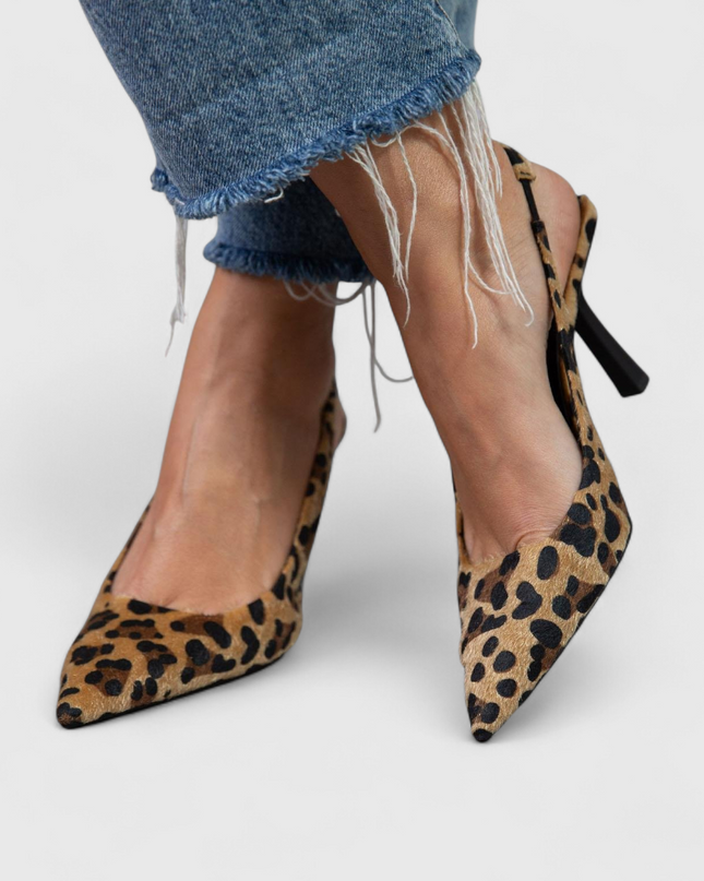 Women’s Leopard Print Slingback Heels