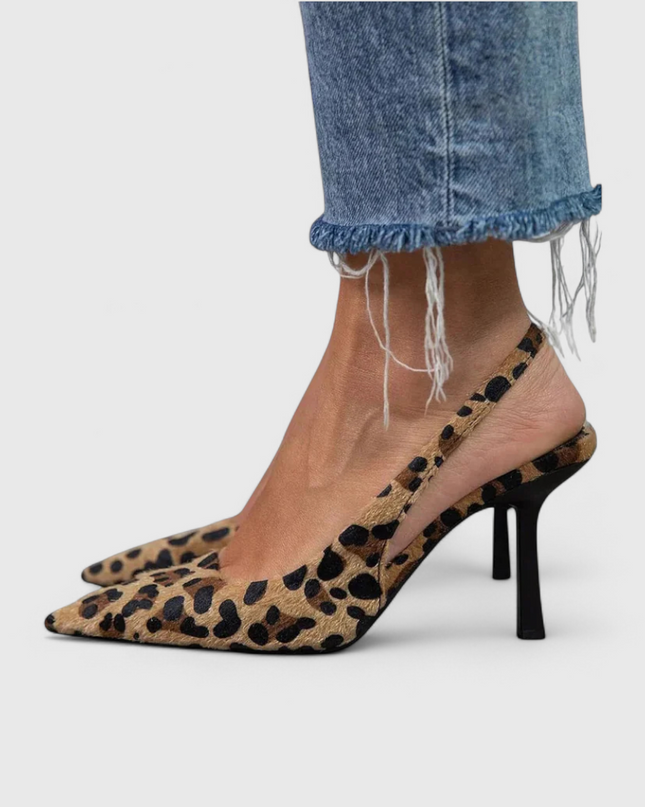 Women’s Leopard Print Slingback Heels
