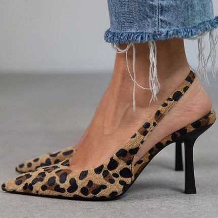Women’s Leopard Slingback Heels
