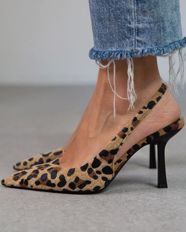 Women’s Leopard Slingback Heels