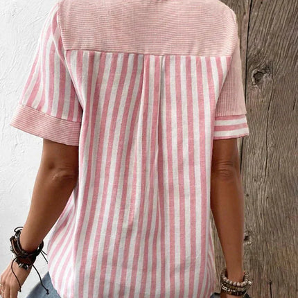 Women’s Mixed Stripe Henley Top