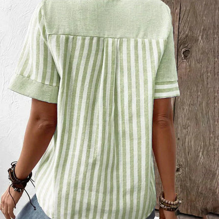 Women’s Mixed Stripe Henley Top