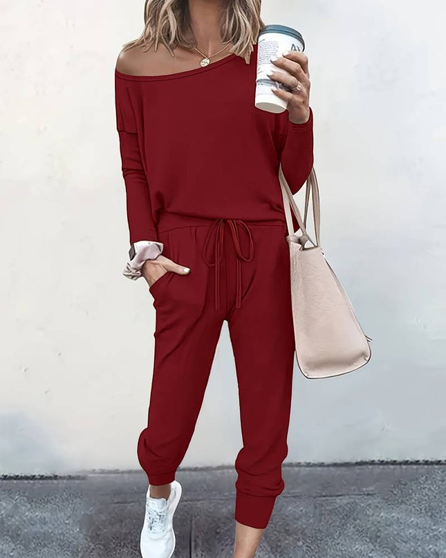 Women’s Off-Shoulder Lounge Set