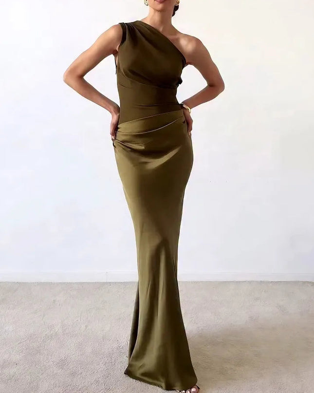 Women’s One-Shoulder Summer Maxi Wedding Guest Dress