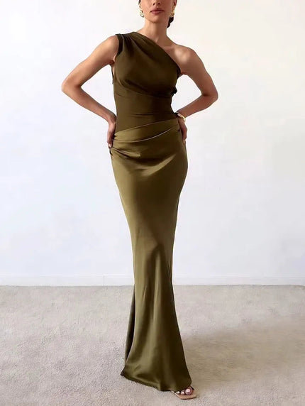 Women’s One-Shoulder Summer Maxi Wedding Guest Dress