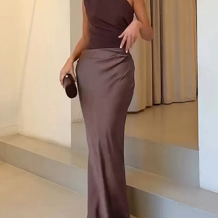 Women’s One-Shoulder Summer Maxi Wedding Guest Dress