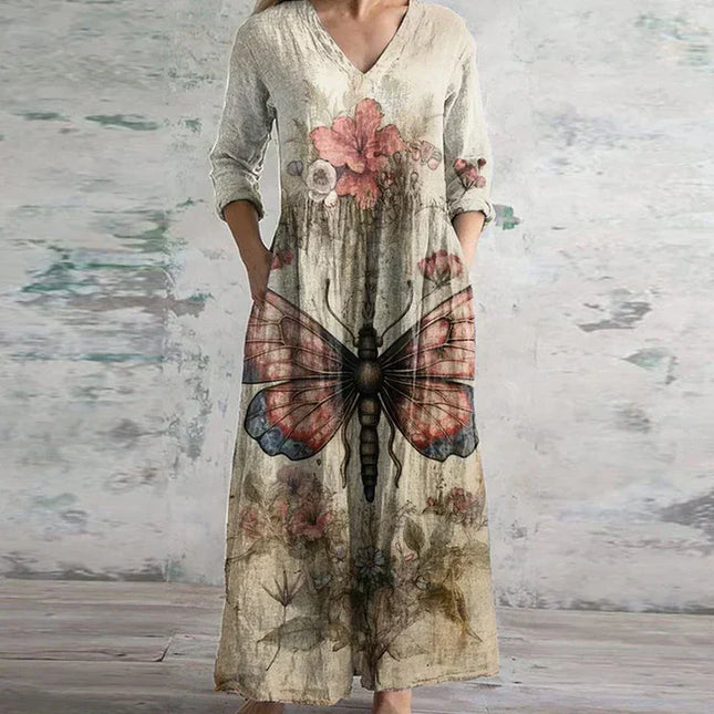 Women’s Patchwork Floral Maxi Dress