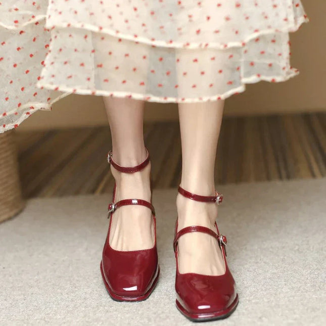 Women’s Patent Mary Jane Block Heels