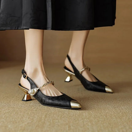Women’s Pearl Strap Slingback Heels