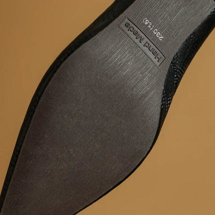 Women’s Perforated Pointed Toe Kitten Heels
