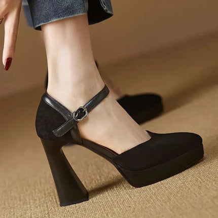 Women’s Platform Mary Jane Block Heels