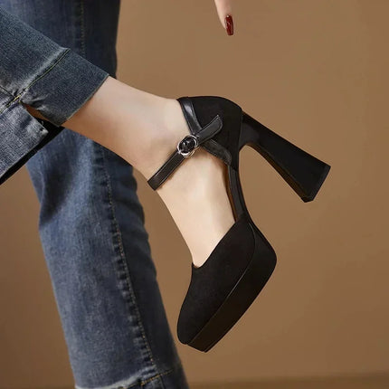 Women’s Platform Mary Jane Block Heels