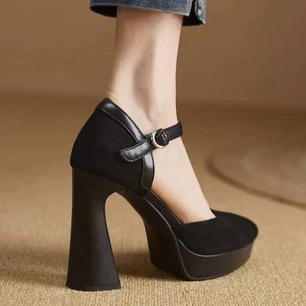 Women’s Platform Mary Jane Block Heels