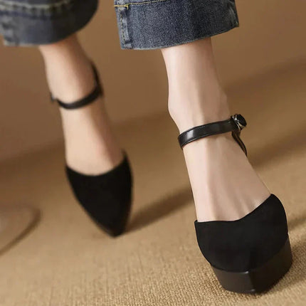 Women’s Platform Mary Jane Block Heels